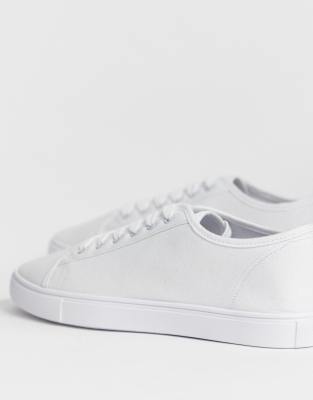 wide fit canvas trainers