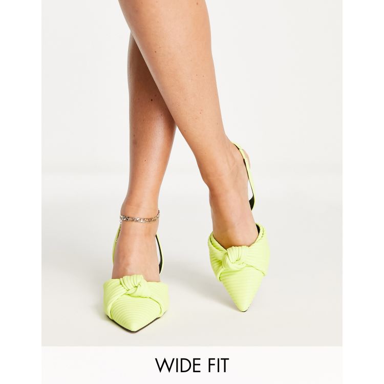 Lime green low heel on sale shoes