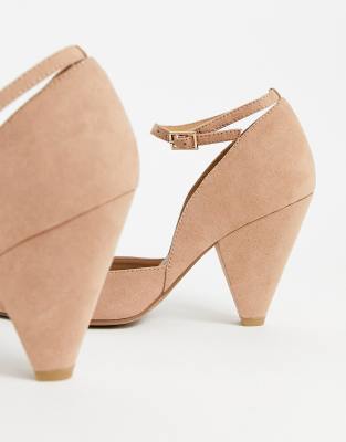 beige mid heels