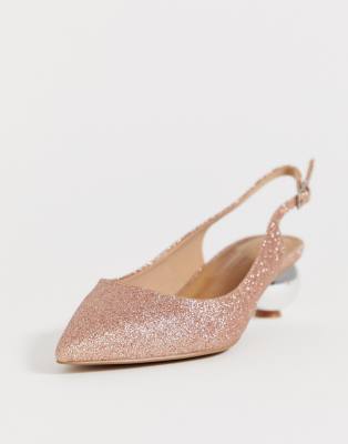 rose gold glitter shoe