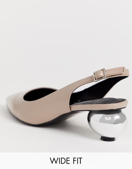 asos wide fit clear heels