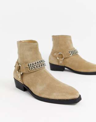 chelsea boots with chains