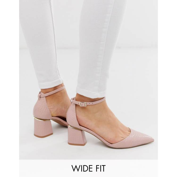 Asos design stardust store pointed mid heels