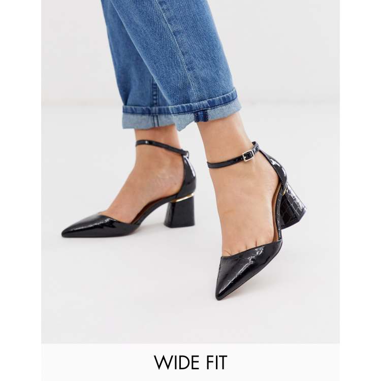 Asos design stardust sale pointed mid heels