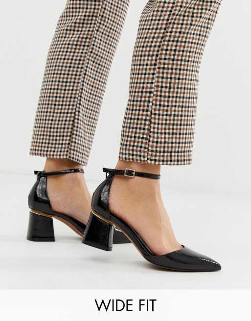 Asos design stardust sale pointed mid heels