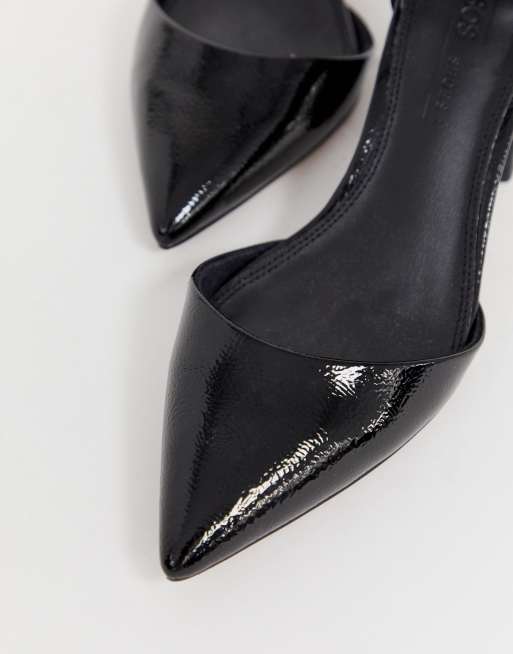 Asos design stardust pointed clearance mid heels