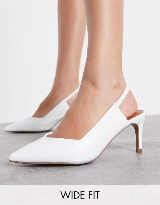 slingback mid heel shoes