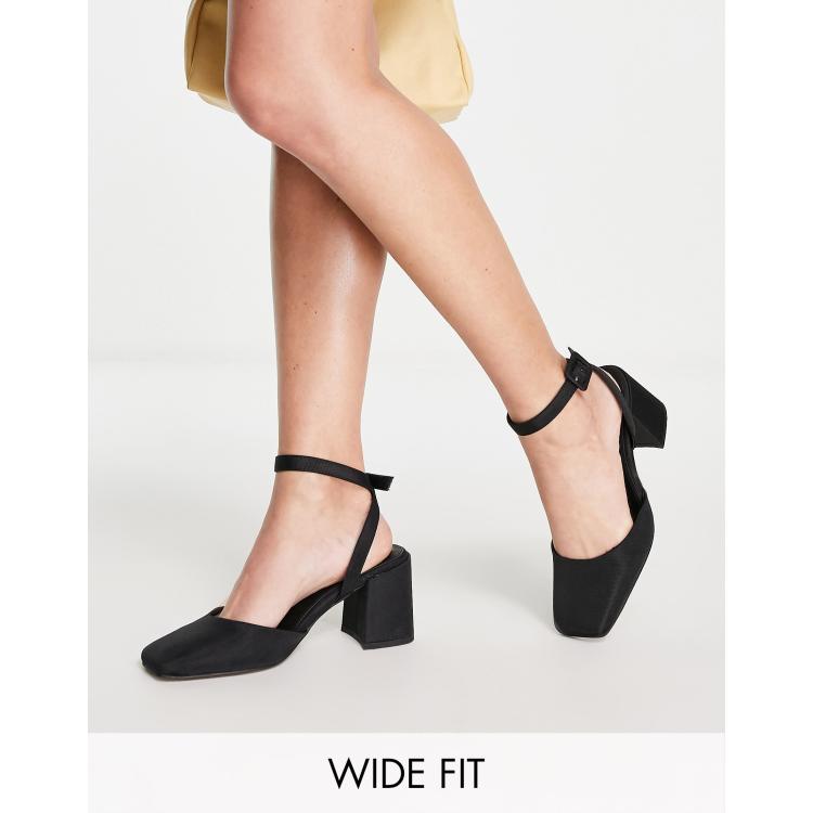 Asos wide clearance fit block heels