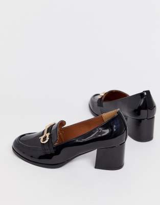 black patent wide fit shoes