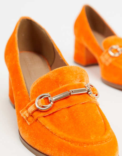 Orange hot sale loafers womens