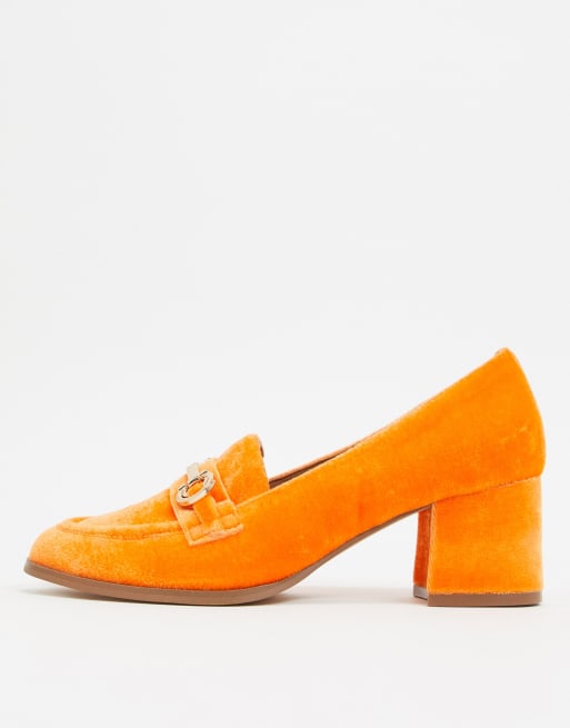 Asos design cheap stirrup heeled loafers