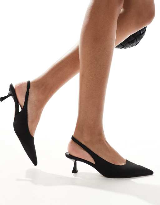 ASOS DESIGN - Stroll - Chaussures larges à petit talon et bride arrière - Noir