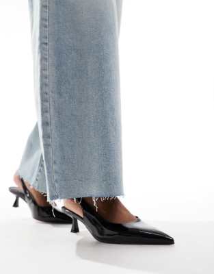  Stroll slingback mid heeled shoes  patent