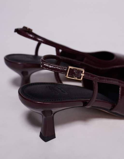 ASOS DESIGN Wide Fit - Strut - Chaussures à petit talon et bride arrière - Bordeaux, 2 de 4