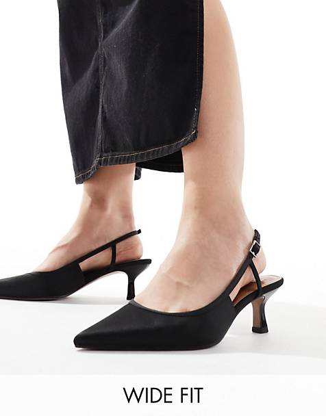 Black Slingback Heels for Women