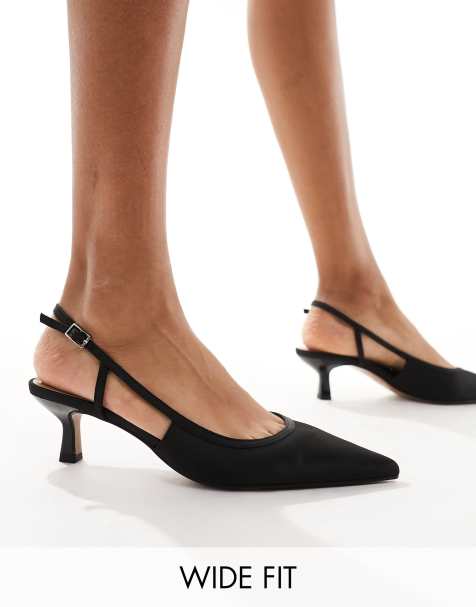 Two tone block heel on sale slingback