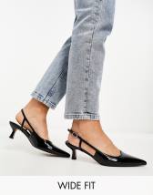 ASOS DESIGN Samber slingback stiletto heels in black