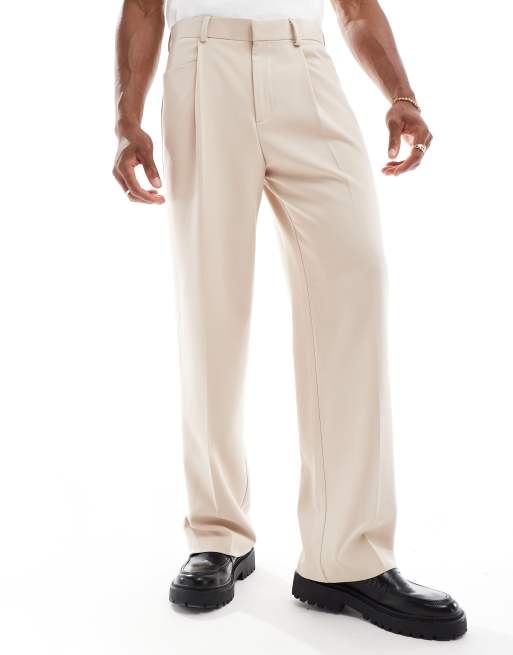 slim fit dress slacks Wide Leg Pleated Dress Pants 2.0 for Tall Women in Navy 16 / Tall / Navy main image 1