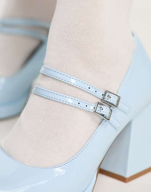 Baby blue hot sale mary jane shoes