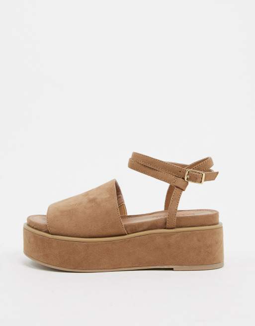 Asos design wide fit taylor 2024 flatform sandals