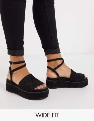 chunky sandals wide fit