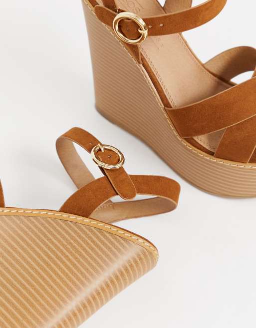 Asos shop brown wedges