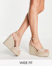 ASOS DESIGN Tasha espadrille wedges in beige ASOS