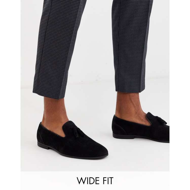 Asos black suede loafers best sale