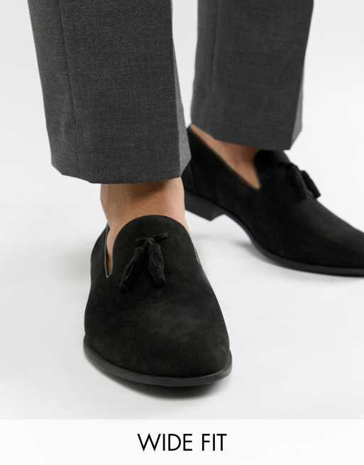 Asos black hotsell suede loafers