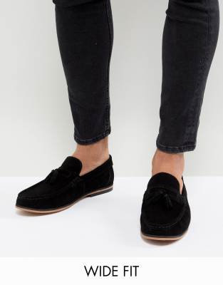 asos black suede loafers