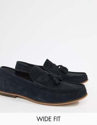 asos navy loafers