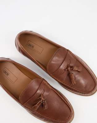 wide fit tan loafers