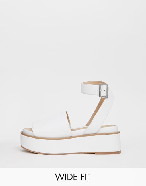 Asos design tabitha chunky flatform sandals in discount black