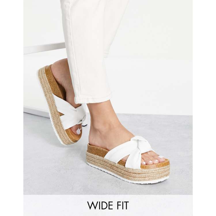 Asos design thear espadrille cheap flatform sandals