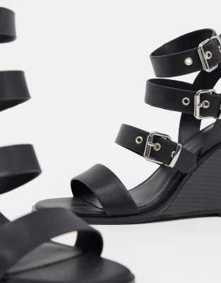 asos black wedges