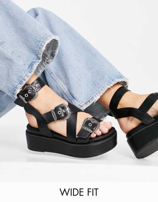 asos wide fit flat sandals