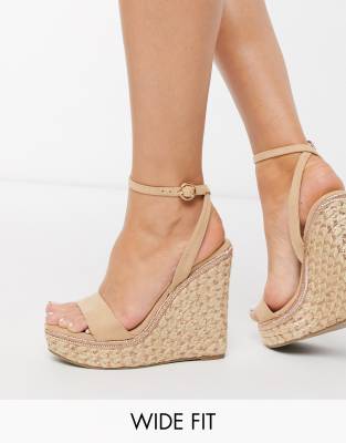 asos tan wedges