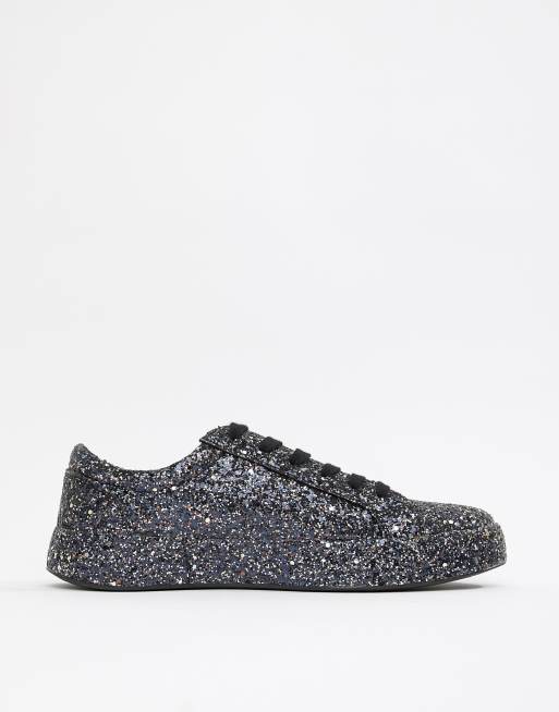 Wide fit store glitter trainers