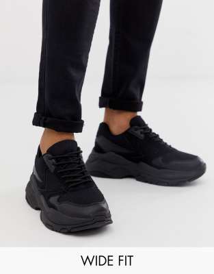 asos black chunky trainers