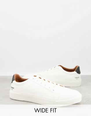 white wide fit trainers