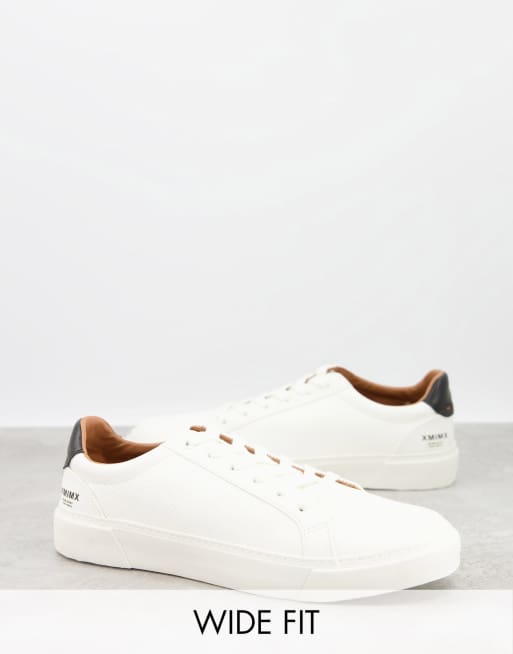 ASOS DESIGN Wide Fit trainers in white texture | ASOS