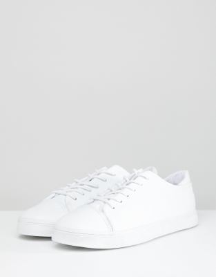 wide fit white trainers