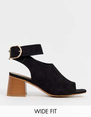 open toe wide fit shoes