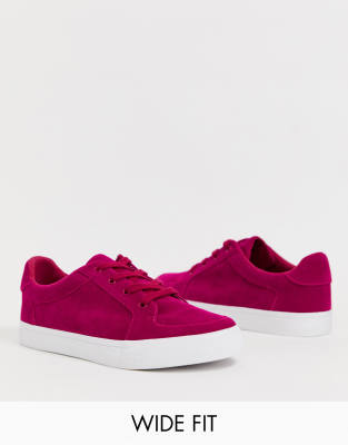 ladies wide fit pink shoes