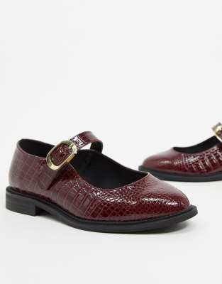 wide fit flat mary jane shoes
