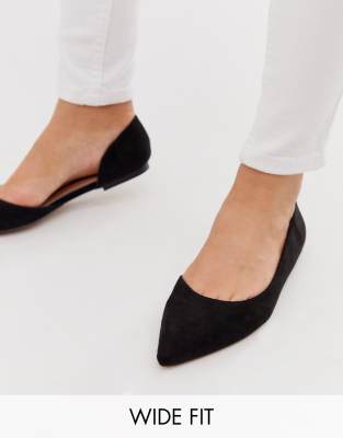ladies wide fit flat shoes uk