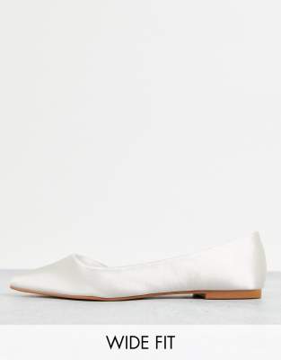 satin pointed flats