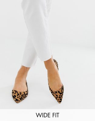 wide leopard flats