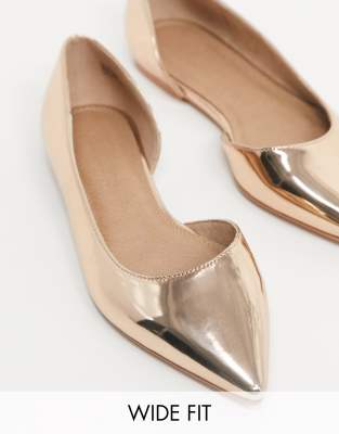 rose gold ballet flats