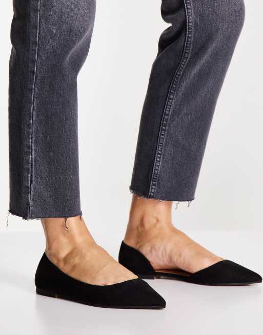 ASOS DESIGN – Wide Fit Virtue d'orsay – Svarta, spetsiga ballerinaskor, 2 av 4